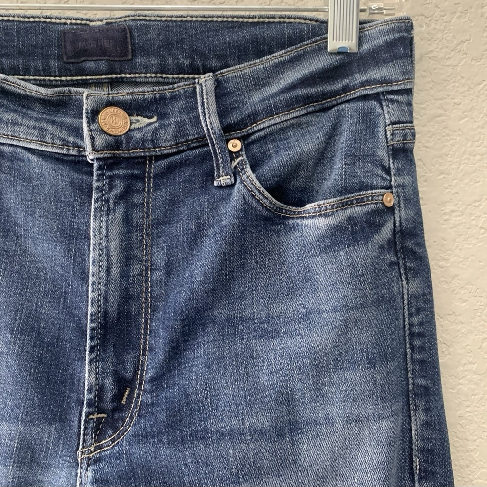 MOTHER Jeans Womens 26 Dazzler Mid Rise Ankle On The Edge Dark Wash Straight Leg - Picture 7 of 7